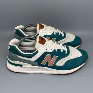 New Balance 997H Teal Brown Running Shoes CM997HGW Men’s Size 11D